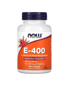 Vitamina E 400 D-Alpha, 100 gelule moi, Now Foods