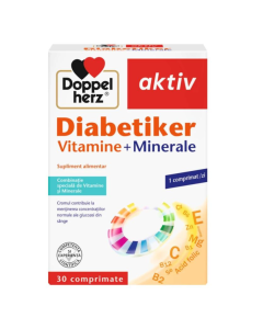 Vitamine si minerale Diabetiker Aktiv, 30 comprimate, Doppelherz
