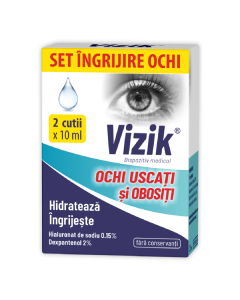 Vizik picaturi pentru ochi uscati si obositi, 2*10 ml, Zdrovit