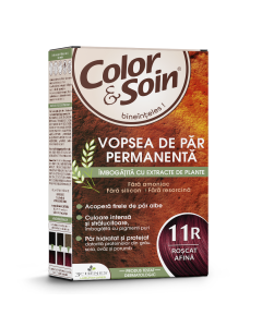 Vopsea de par fara amoniac, fara silicon, roscat afina, 11R, Color&Soin