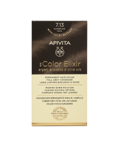 Vopsea de par My Color Elixir, Blonde Ash Gold N7.13, 155 ml, Apivita