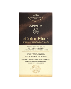 Vopsea de par My Color Elixir, Blonde Copper Gold N7.43, 155 ml, Apivita
