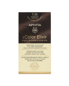 Vopsea de par My Color Elixir, Blonde Gold Mahogany N7.35, 155 ml, Apivita