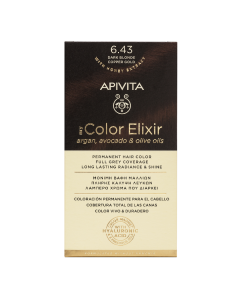 Vopsea de par My Color Elixir, Dark Blonde Copper Gold N6.43, 155 ml, Apivita