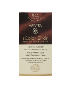 Vopsea de par My Color Elixir Dark Blonde Intense Copper 6.44, 155 ml, Apivita