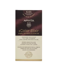 Vopsea de par My Color Elixir Dark Blonde Intense Red Mahogany 6.65, 155 ml, Apivita