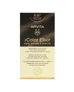 Vopsea de par My Color Elixir, Dark Blonde Pearl Sand N6.87, 155 ml, Apivita