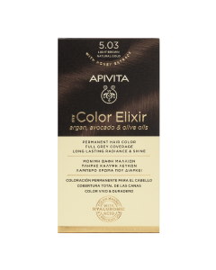 Vopsea de par My Color Elixir, Light Brown Natural Gold N5.03, 155 ml, Apivita