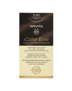 Vopsea de par My Color Elixir, Light Brown Pearl Mahogany N5.85, 155 ml, Apivita