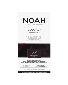 Vopsea de par naturala fara amoniac, 5.7 Saten violet, Color kit, 140 ml, Noah
