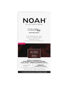 Vopsea de par naturala fara amoniac, 6.56 Mahon, Color kit, 140 ml, Noah