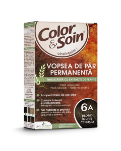 Vopsea de par nuanta 6A blond inchis cenusiu, Color&Soin