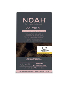 Vopsea de par permanenta fara amoniac, 6.0 Dark Blond, Color in Oil, 135 ml, Noah