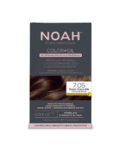 Vopsea de par permanenta fara amoniac, 7.05 Chocolate Blond, Color in Oil, 135 ml, Noah