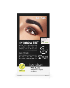 Vopsea permanenta pentru sprancene, Negru Pur, 30ml, Neva