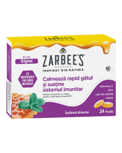 Pastile pentru dureri de gat, 24 pastile, Zarbees
