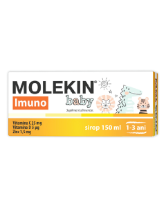 Sirop Molekin Imuno Baby 1-3 ani, 150 ml, Zdrovit