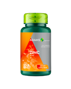 Zinc 15mg, 30 tablete, Adams Vision