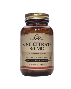 Zinc Citrate, 30 mg, 100 capsule, Solgar