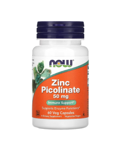 Zinc Picolinat, 50 mg, 60 capsule vegetale, Now Foods