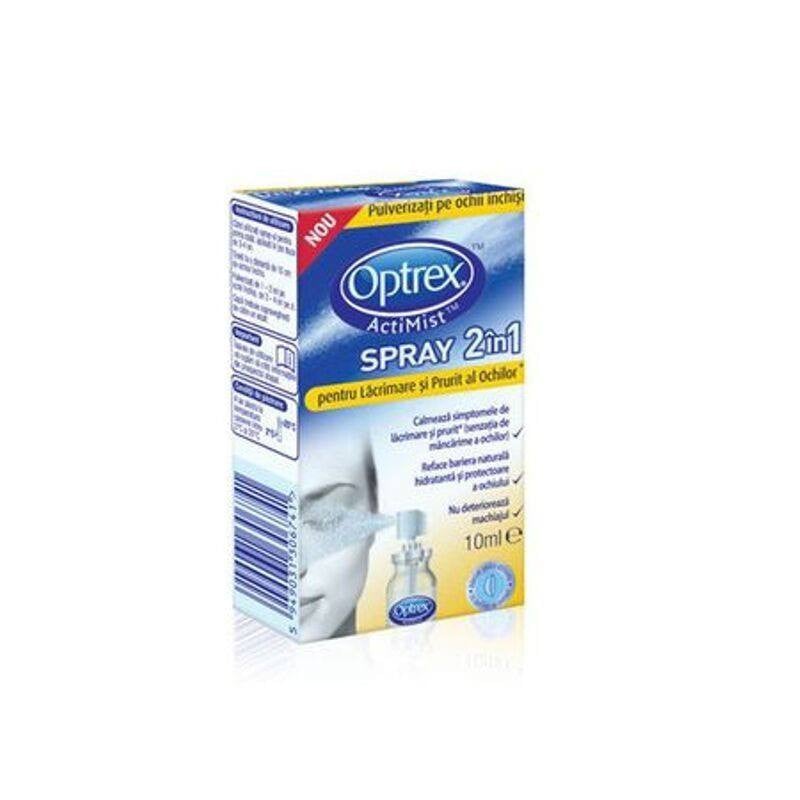 Optrex ActiMist spray 2in1 pentru lacrimare si prurit al ochilor, 10ml