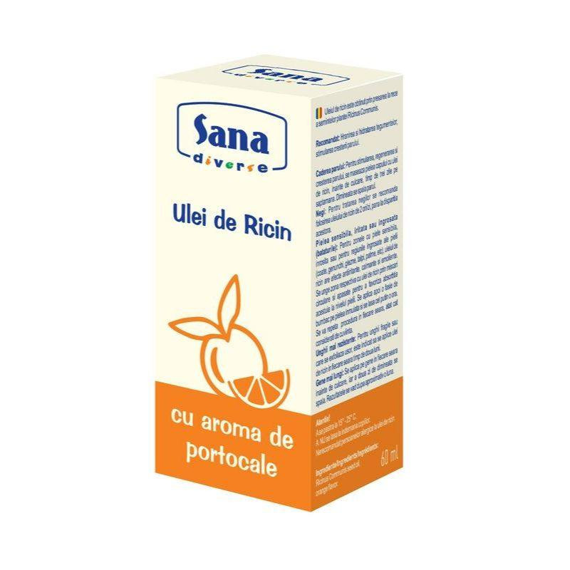SANA Ulei de ricin cu aroma de portocale, 60 ml