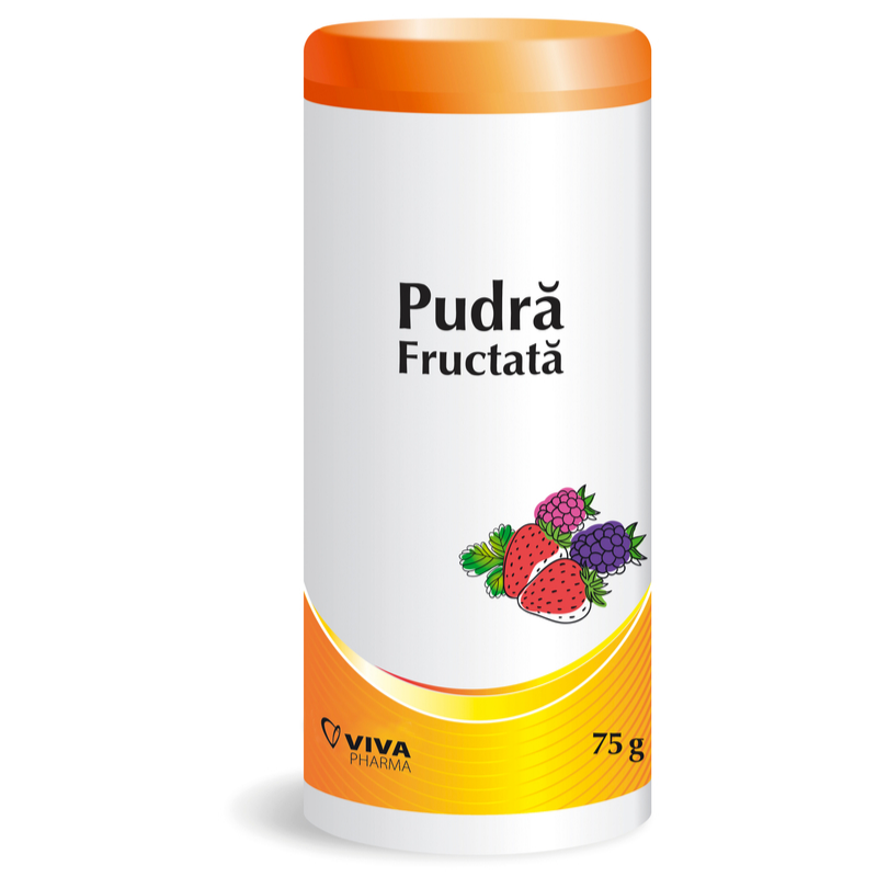 Pudra de talc fructata, 75g, Vitalia