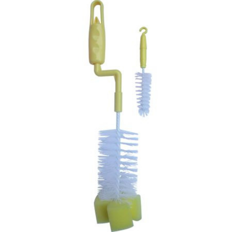 Primii Pasi R0550, Set Perii Curatat Biberon/Tetina Galben