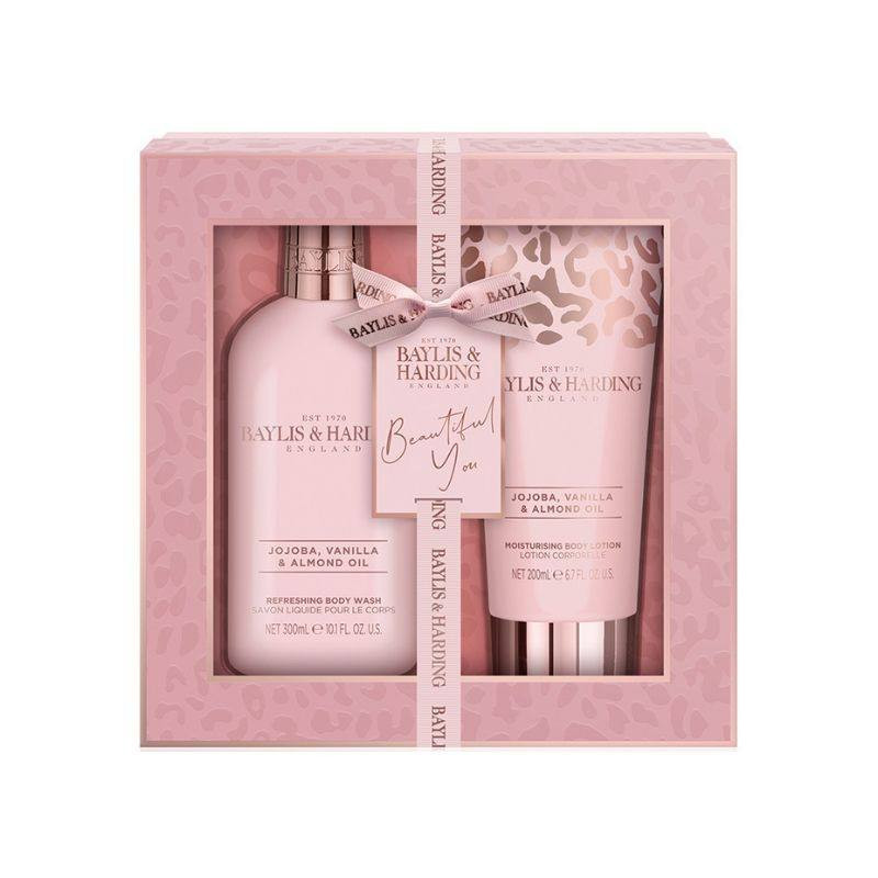 Baylis & Harding Set cadou Duo Jojoba, Vanilla & Almond Oil- Luxury bathing gift set