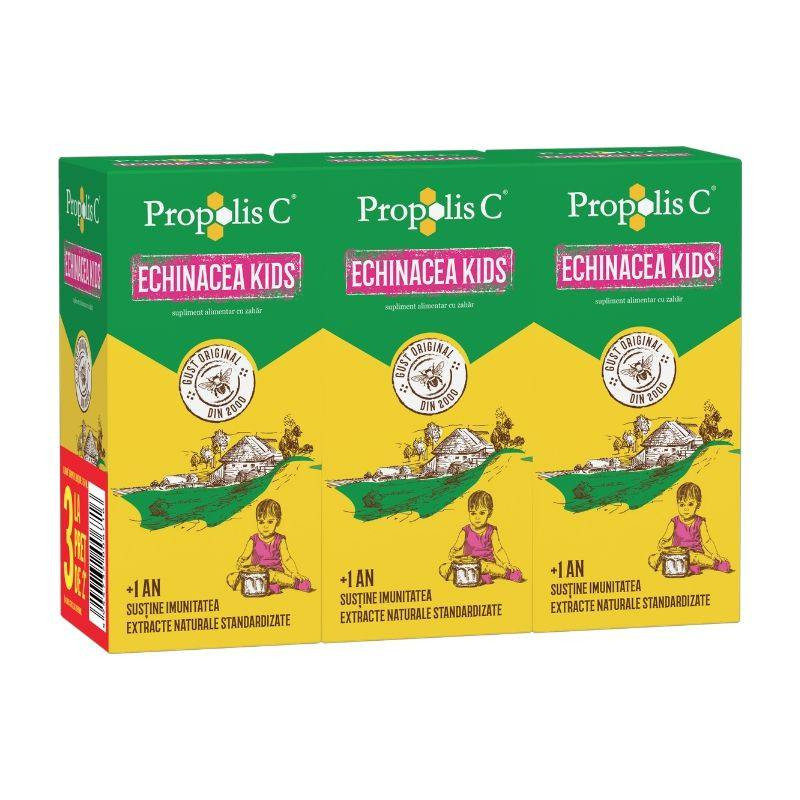 FITERMAN Propolis C kids cu echinaceea sirop, 150 ml 3 la pret de 2