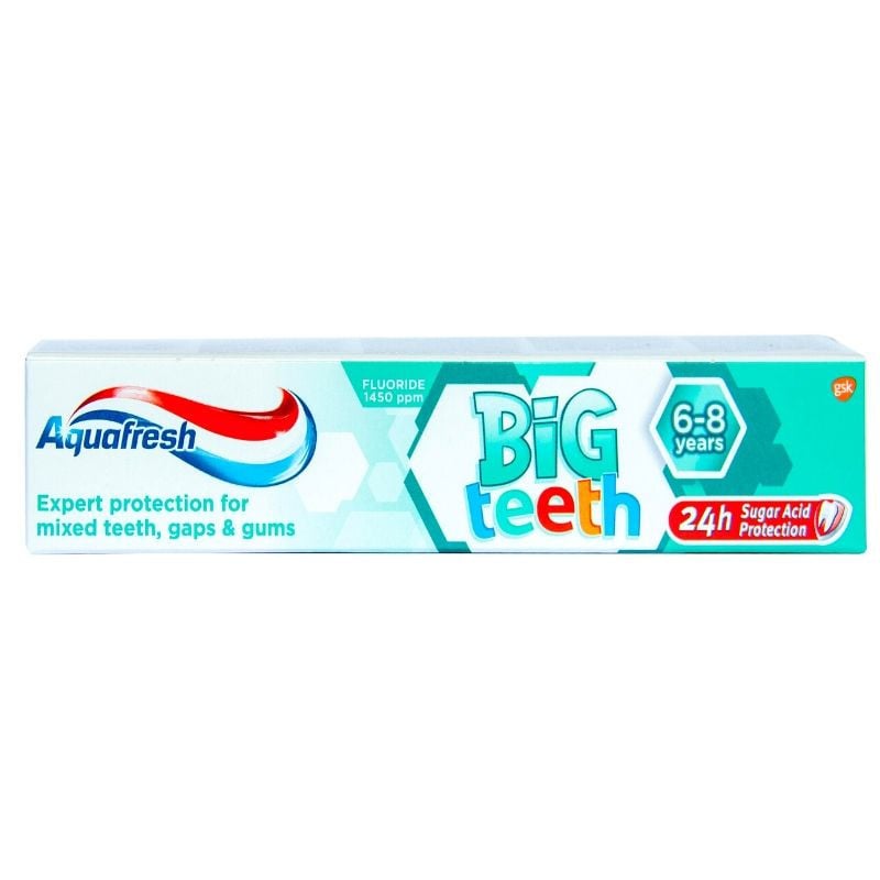Aquafresh pasta dinti Big Teeth, 6-8 ani, 50 ml