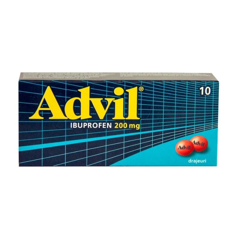 Advil 200 mg, 10 drajeuri