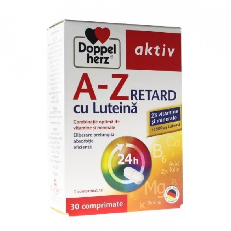 Doppelherz A-Z Retard cu luteina, 30 comprimate