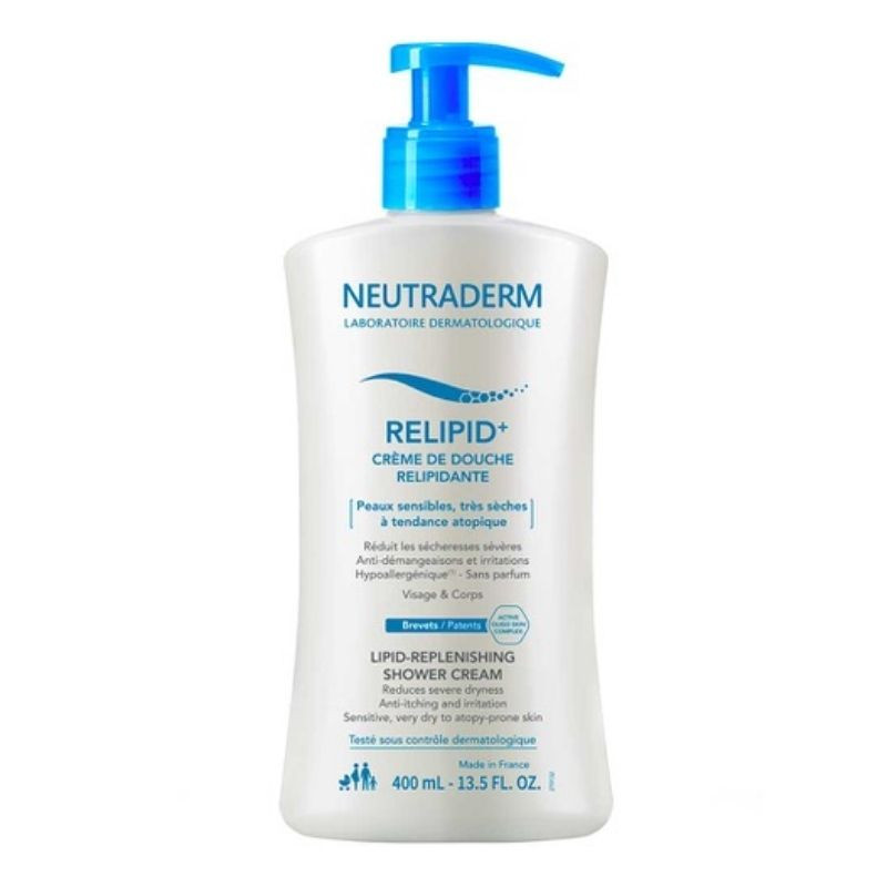 Neutraderm Relipid+ Crema de dus relipidizanta pentru corp si fata, 400 ml