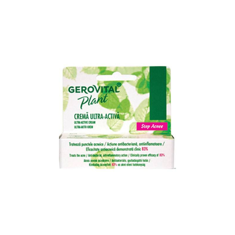 Gerovital Plant Stop acnee crema ultra activa, 15ml