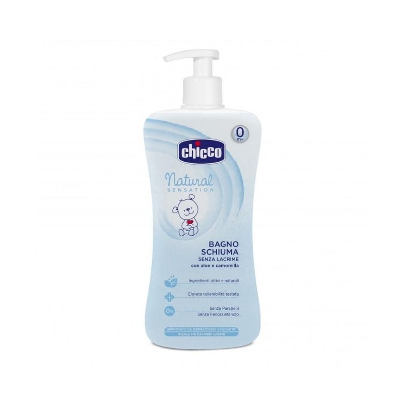 Chicco Natural Sensation Spuma de baie fara lacrimi, 500 ml, 0luni+