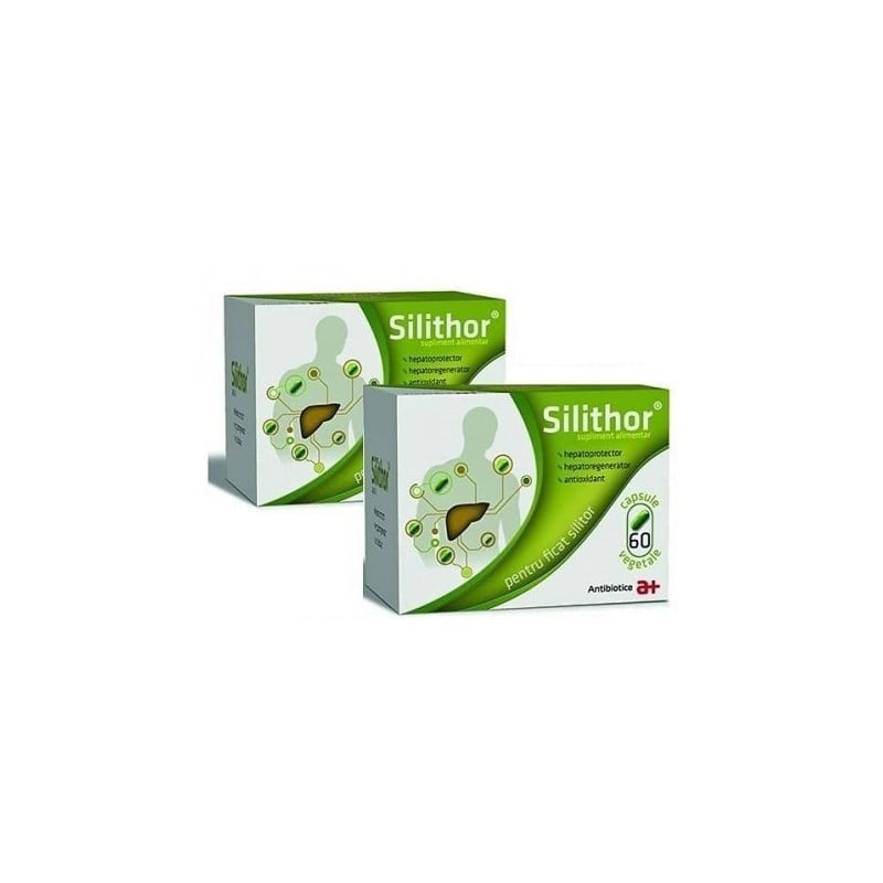 Silithor, supliment alimentar pentru ficat, 60 capsule 1 cutie +1 cadou