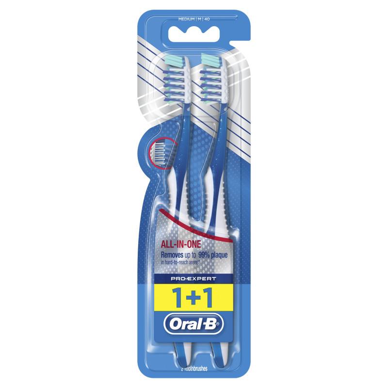 Oral B periuta dinti Proexpert all in one 40 medium 1+1 gratis