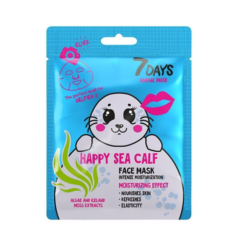 7DAYS Masca de fata HAPPY SEA CALF extract de alge si muschi, 28g