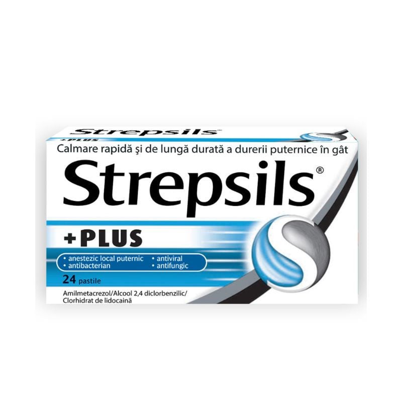 Strepsils Plus, 24 pastile