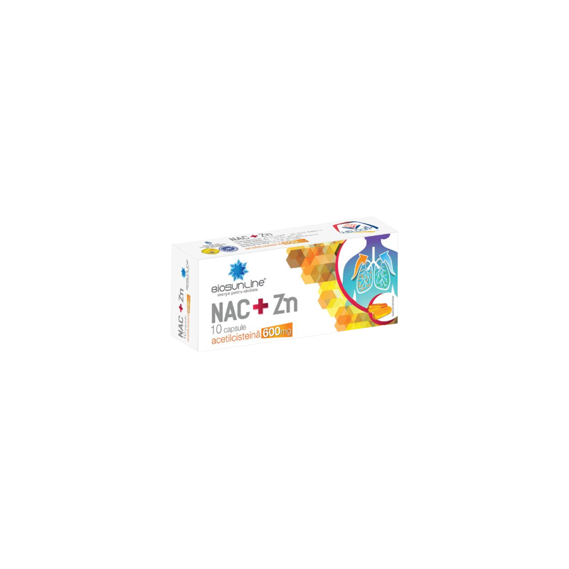 Nac+Zn 600mg, 10 capsule, Helcor