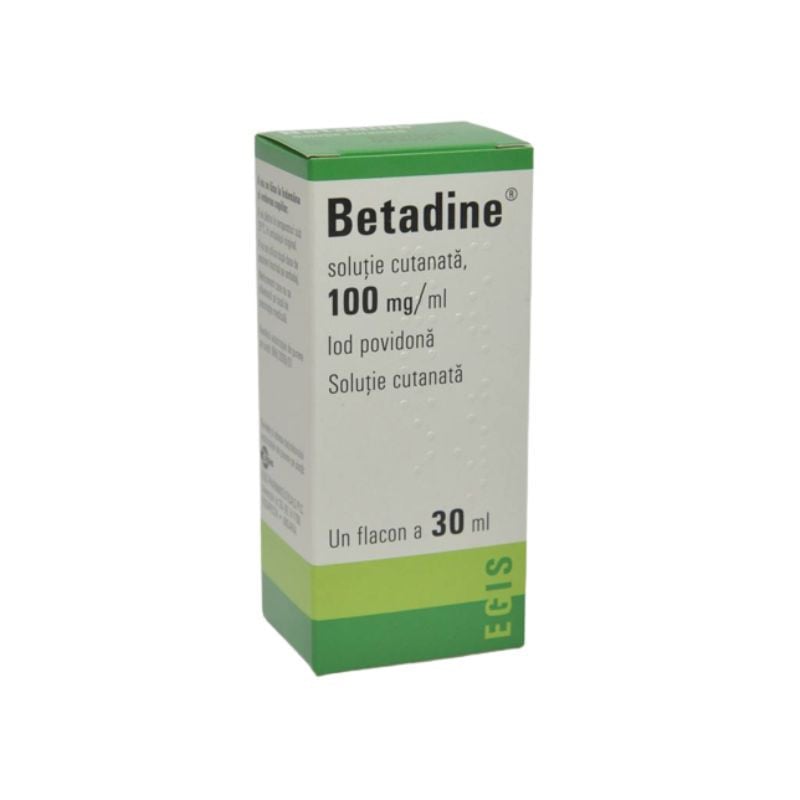 Betadine solutie, 100 mg/ml, 30 ml, Egis Pharmaceuticals