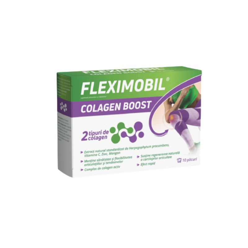 Fleximobil Colagen Boost, 10 plicuri, Fiterman Pharma