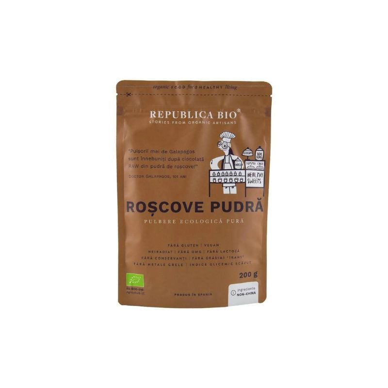 Republica BIO Pudra de roscove, pulbere ecologica pura, 200g