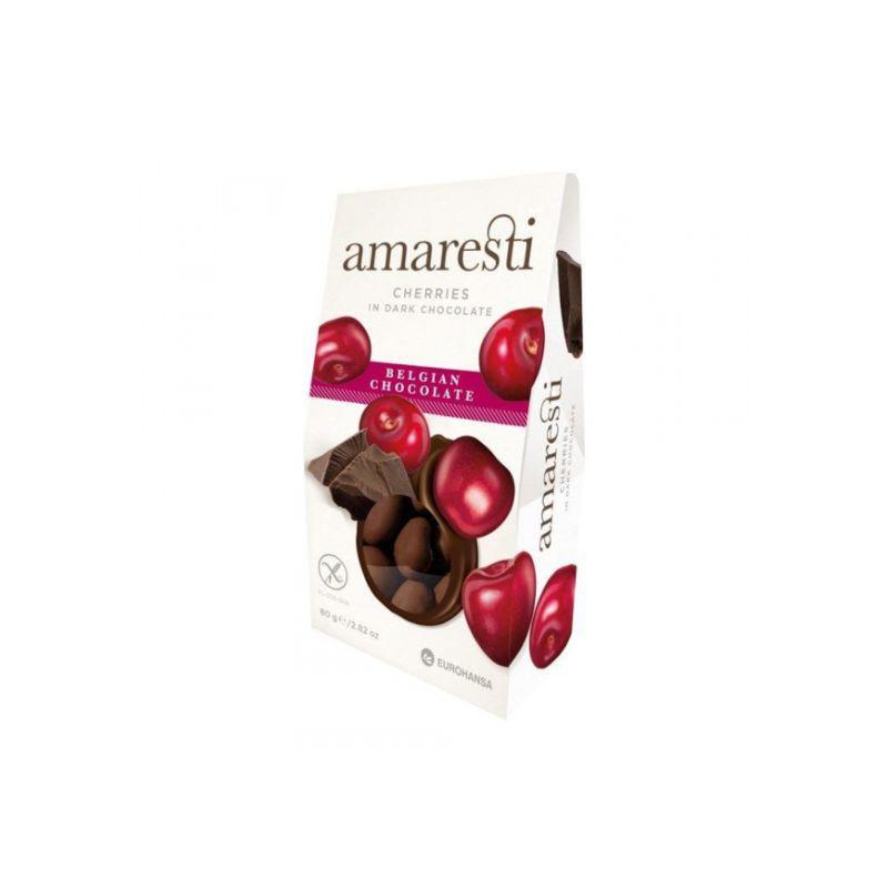 Amaresti Cirese in ciocolata neagra belgiana 50%, 80g
