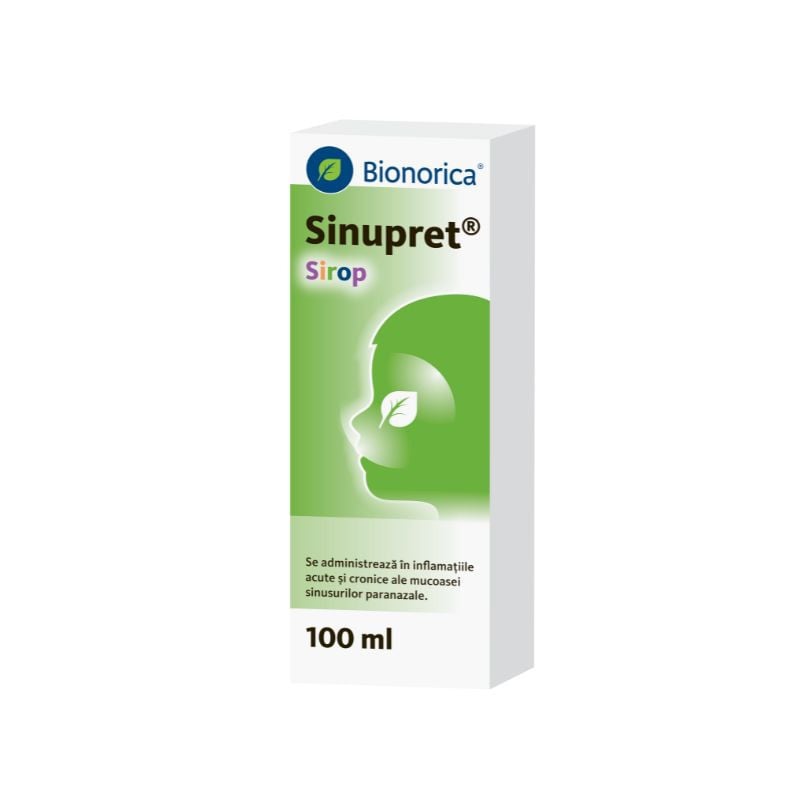Bionorica Sinupret sirop, reduce inflamatia sinusurilor, copii si adulti, 100 ml