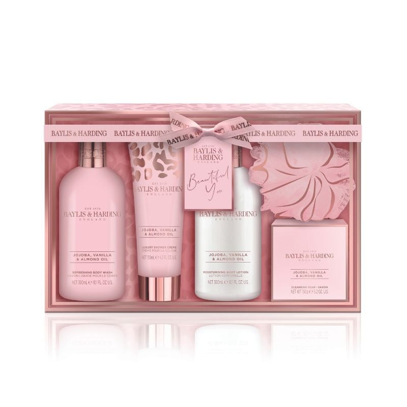 BAYLIS & HARDING Set Jojoba, ulei de vanilie si migdale, 5 piese, BM19JO5PSET