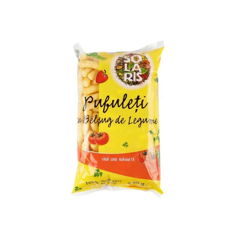 Pufuleti cu belsug de legume fara sare, 50g, Solaris
