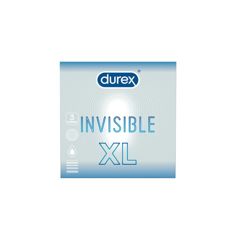Durex Prezervative Invisible XL, 3 bucati