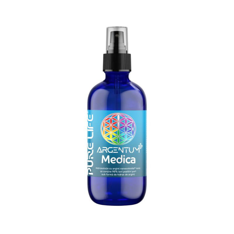 Argint nanocoloidal Argentum+ Medica 49PPM, 120 ml, Pure Life